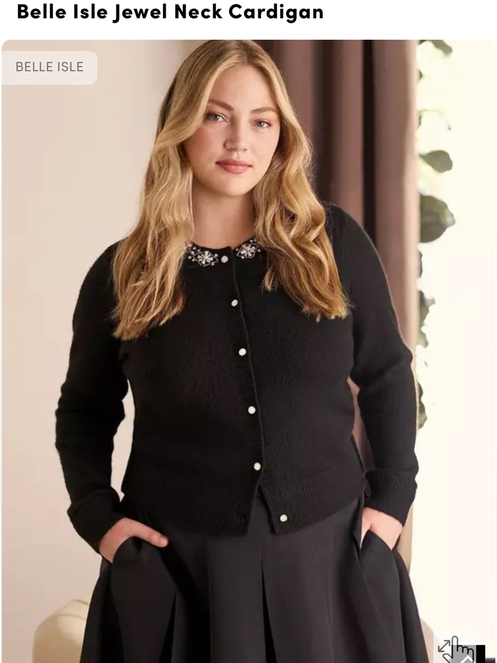 Torrid Belle Isle Size 0 Black Jewel Neck Cardigan